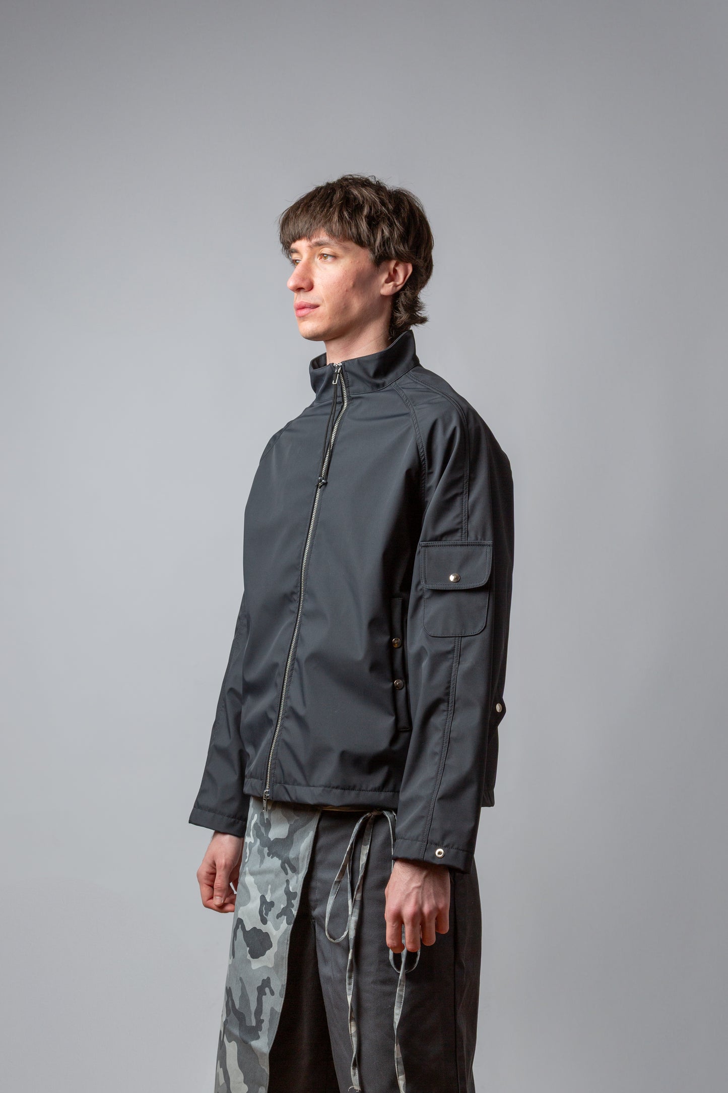 ASYMMETRIC AMPHIBIO TURTLE NECK JCKT