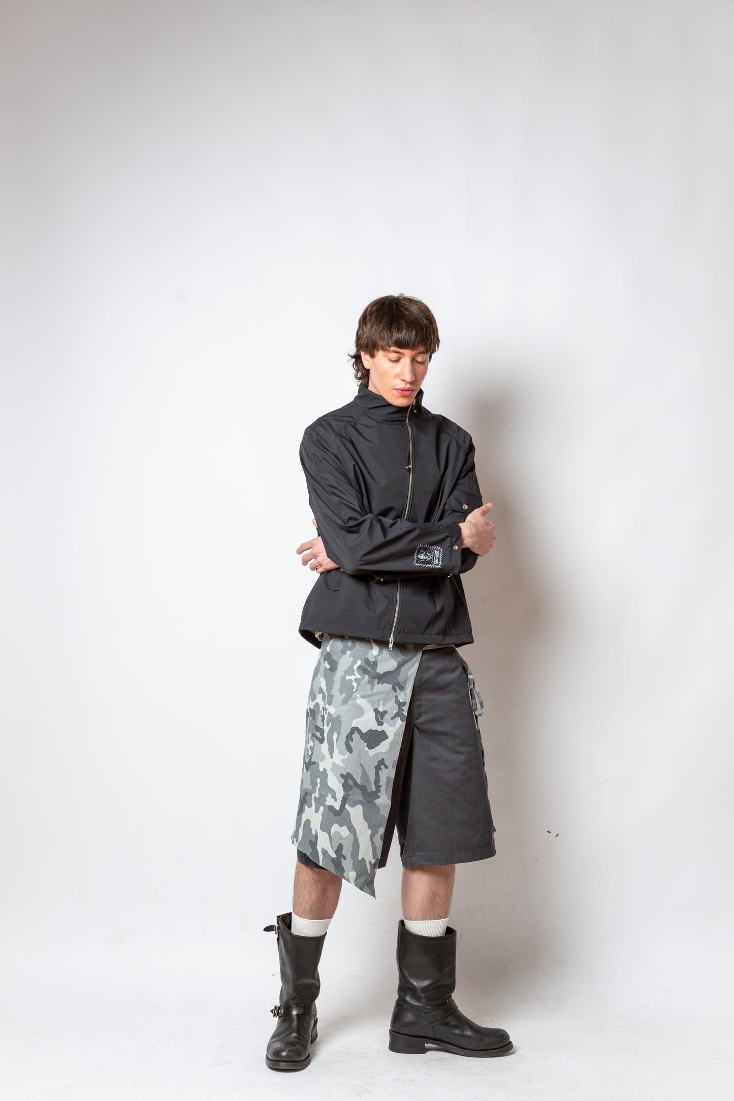 ASYMMETRIC AMPHIBIO TURTLE NECK JCKT