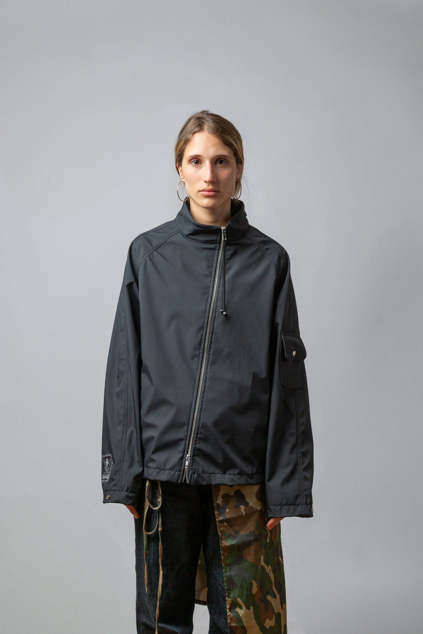 ASYMMETRIC AMPHIBIO TURTLE NECK JCKT