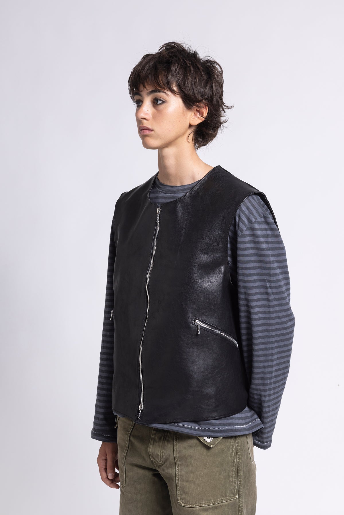 BIKER LEATHER VEST