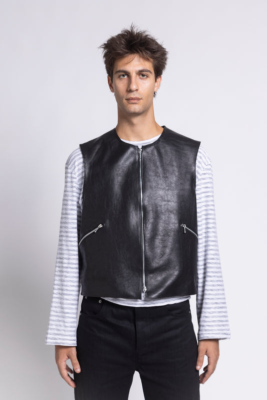 BIKER LEATHER VEST