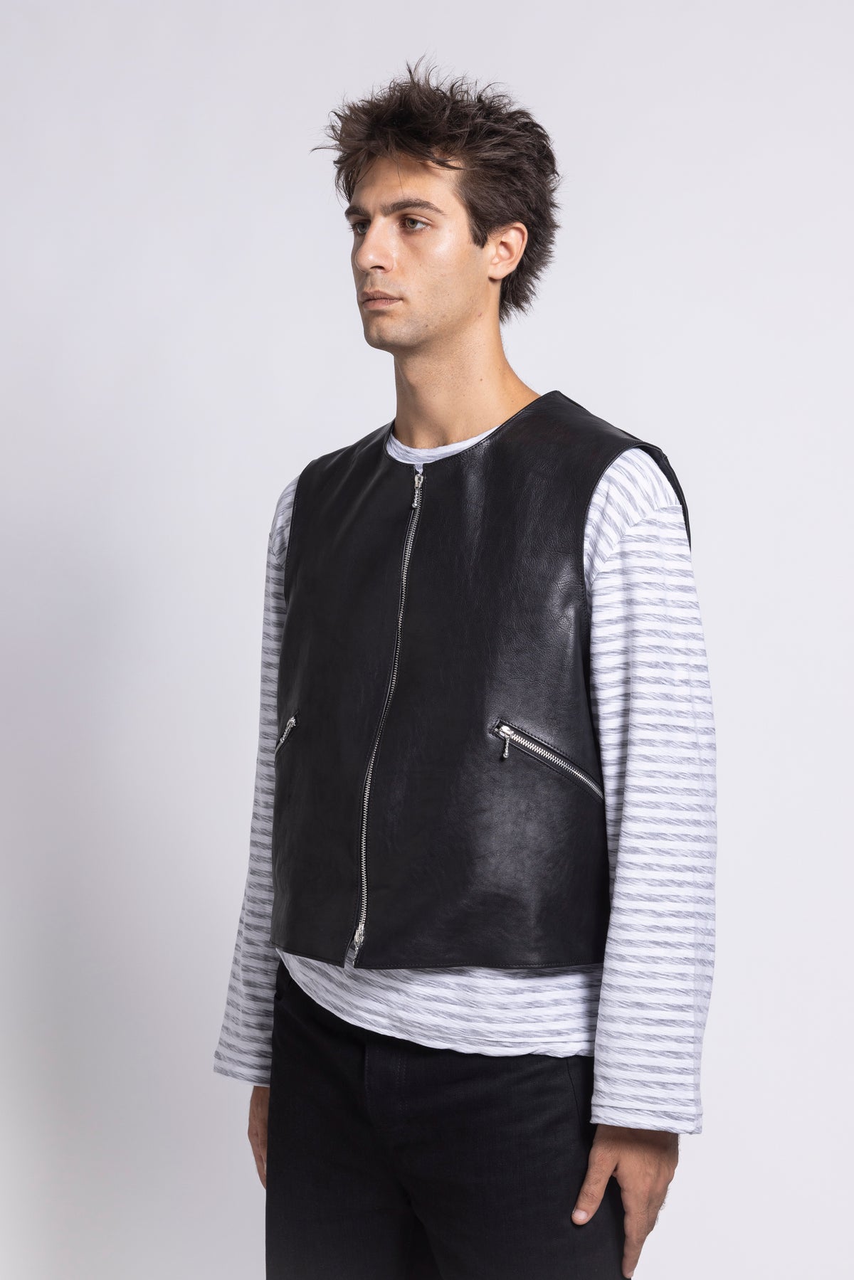 BIKER LEATHER VEST