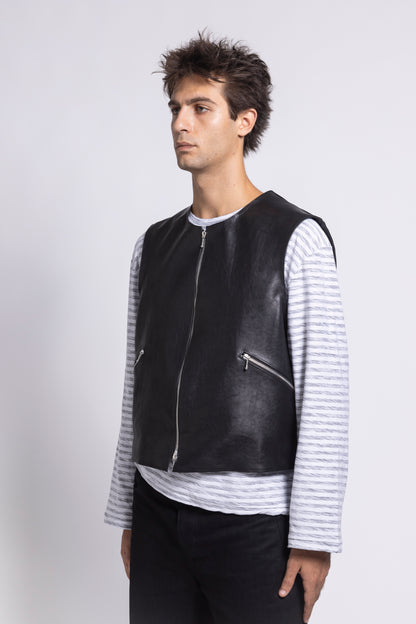 BIKER LEATHER VEST