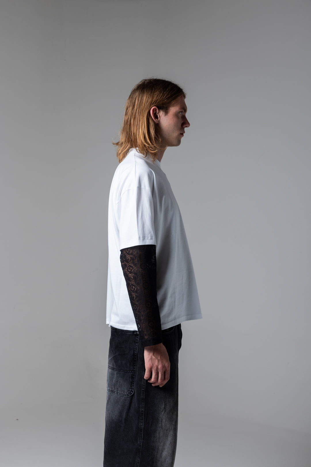 LONGSLEEVE DOUBLE TEE – WHITE / LACE