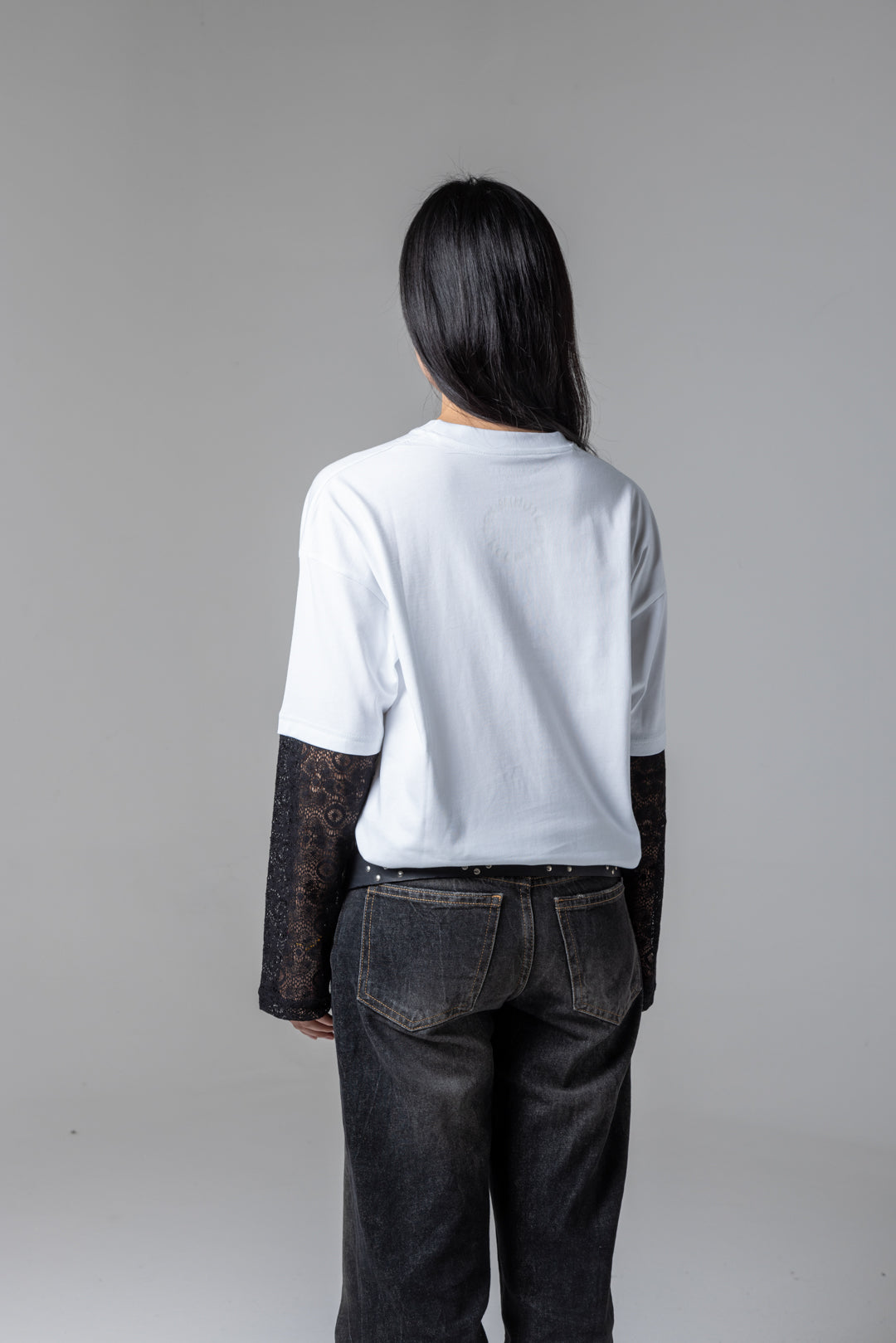 LONGSLEEVE DOUBLE TEE – WHITE / LACE