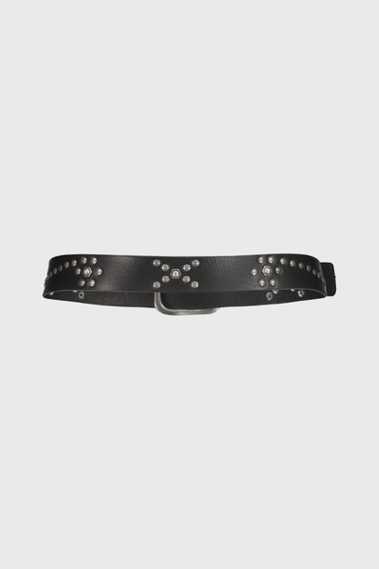 BIKER STUDDED LEATHER BELT