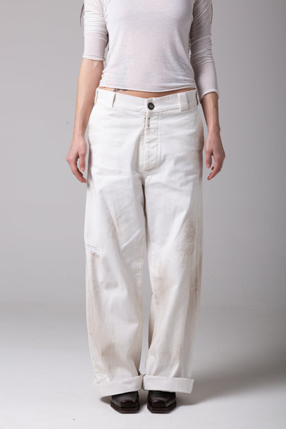 DUSTY WHITE WORK PANT