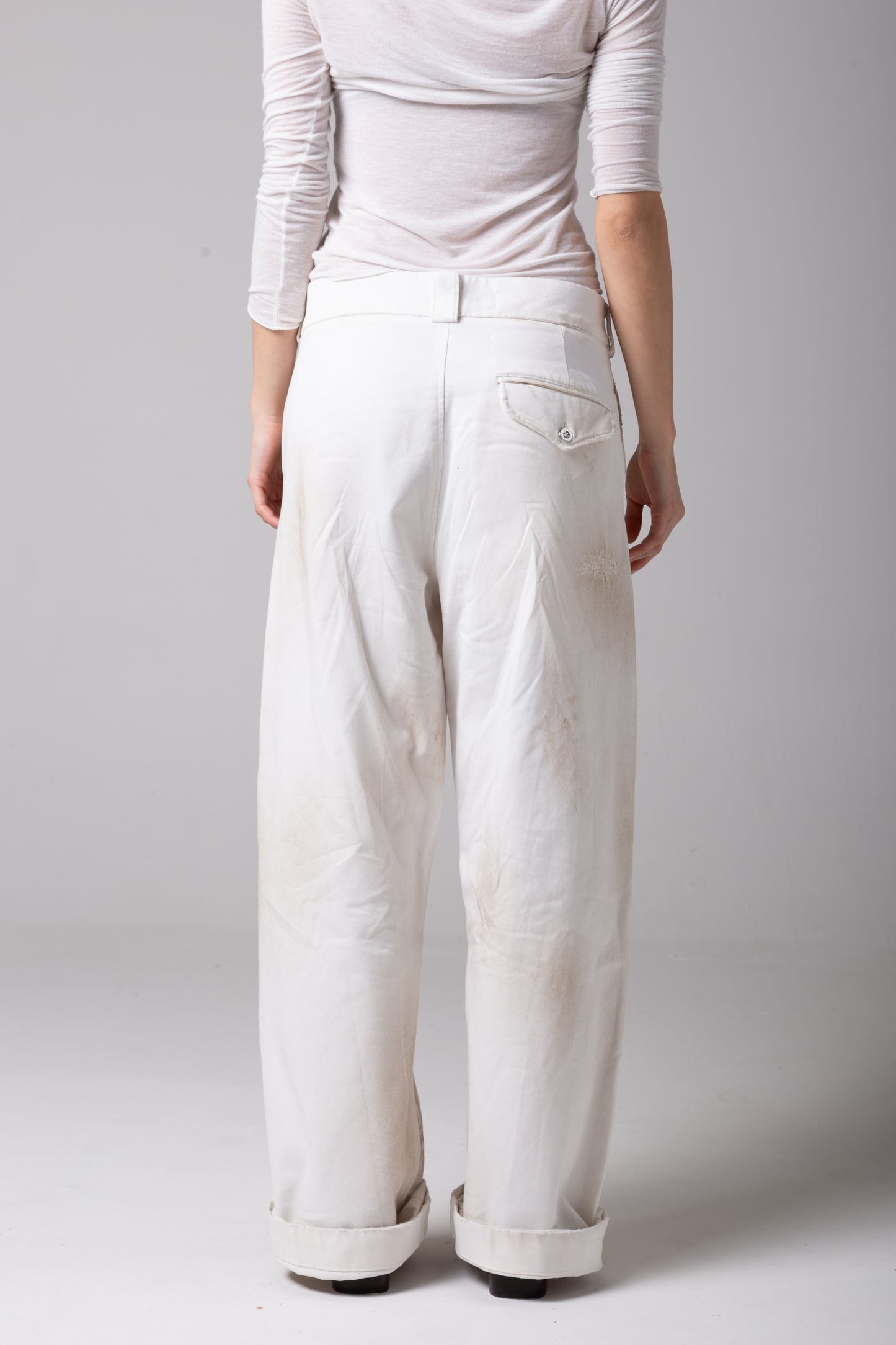 DUSTY WHITE WORK PANT