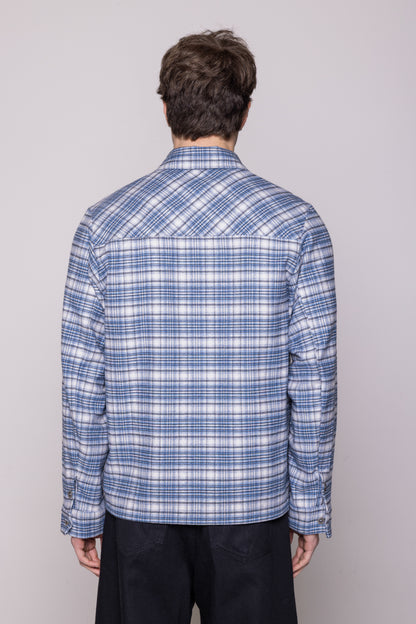 ZIP UP COTTON FLANEL SHIRT