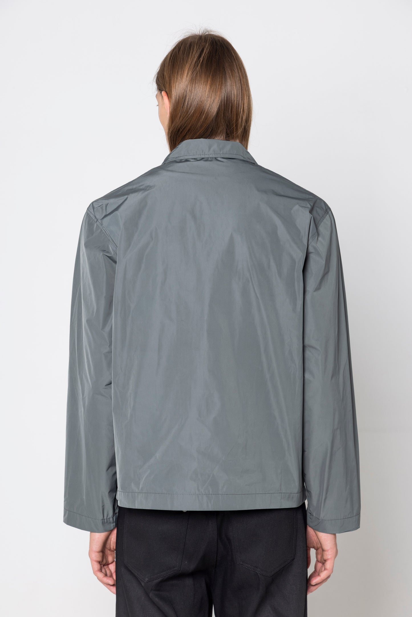 ASYMMETRIC NYLON LACES SHIRT