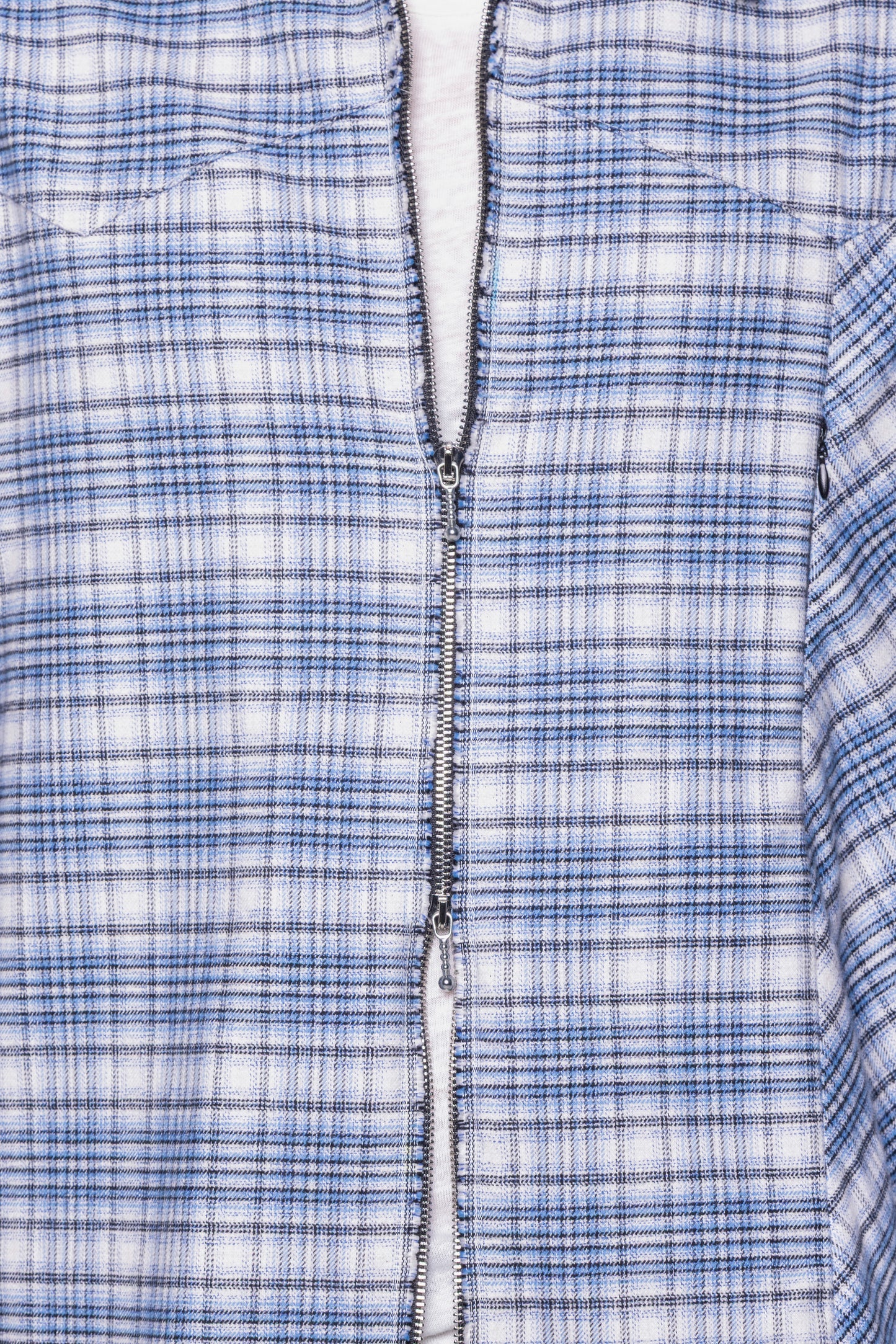 ZIP UP COTTON FLANEL SHIRT