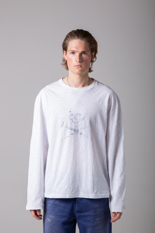SLUB SINGLE STITCH SKULL LONGSLEEVE
