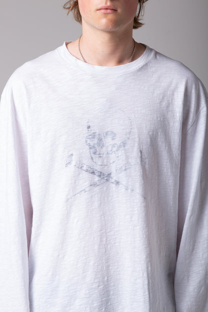 SLUB SINGLE STITCH SKULL LONGSLEEVE