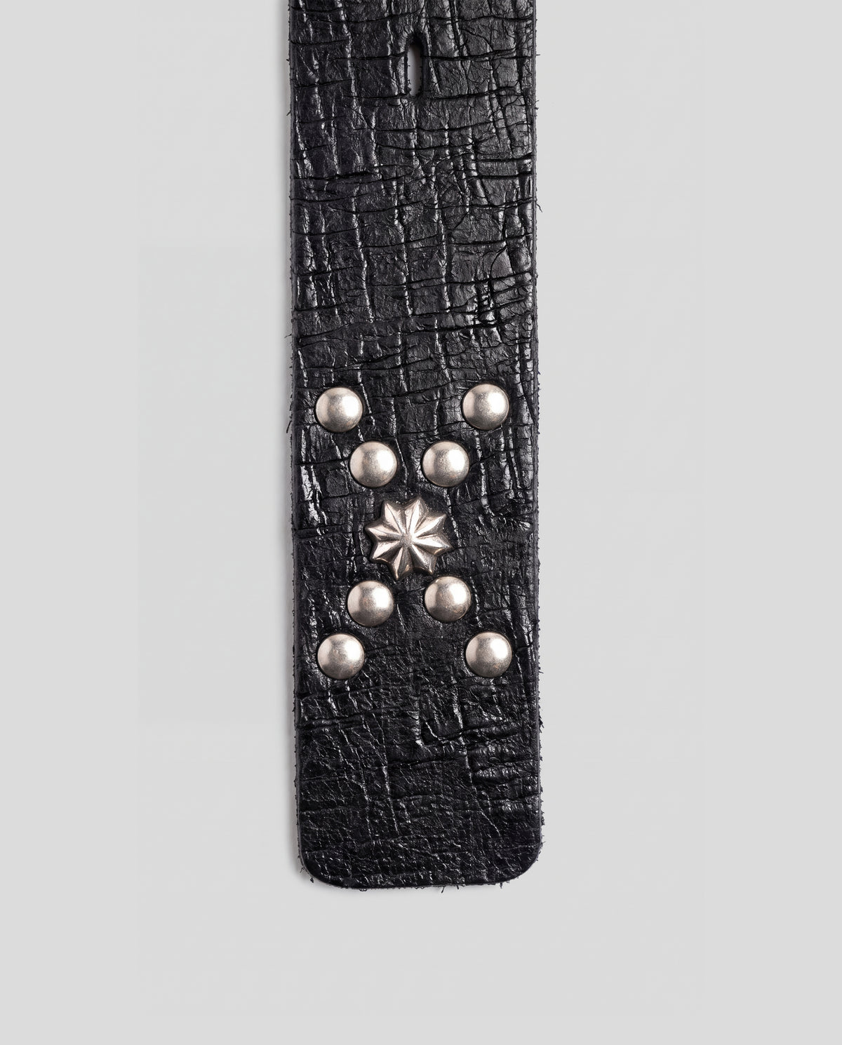 SCARRED BIKER STUDDED BELT
